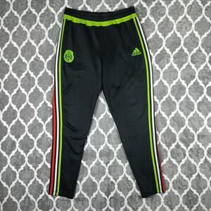 Mexico National Soccer Pants Mens Large Adidas Climacool FIFA Training Black